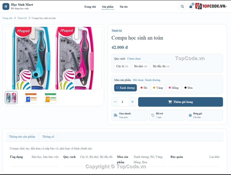Học sinh,Website bán đồ dùng,bán